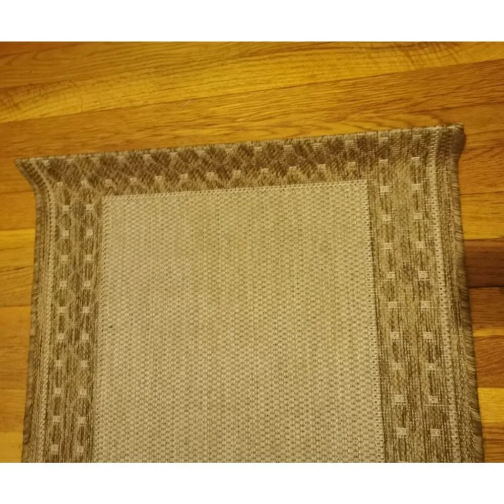 57.5 X‎ 23.5 IN Weaven Area Rug / Runner Light Brown Floral Pattern